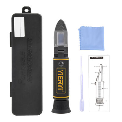 Yieryi Dual-Scale Brix 0-32% & SG 1.000-1.120 Refraktometer mit ATC und hochwertigem optischem Glasprisma für Bierbrauen und Weinbereitung