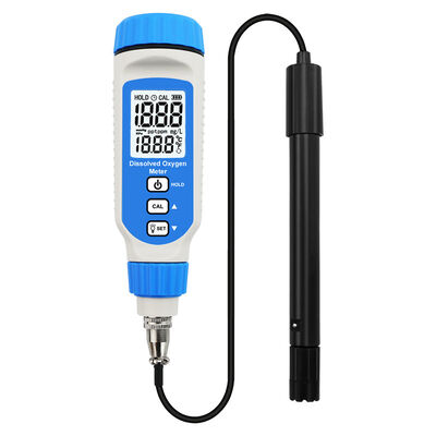 Hohe Genauigkeit ±0,3 mg/l Sauerstoffmessgerät mit IP55 wasserdichtem Design und wiederaufladbarem Akku für Aquarien und Labore