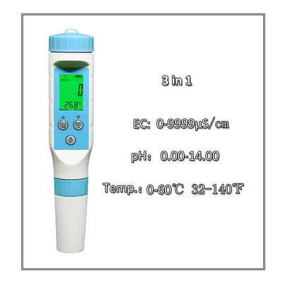 3 IN 1 intelligenter Bluetooth-pH-Meter EC-Temperatur-Prüfvorrichtung BLE-9902 beweglicher App-Steuerung