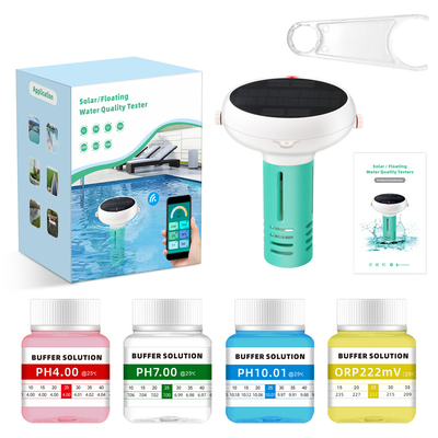 Tuya Zigbee Solarladung Schwimmbad Wasserqualitätsmonitor Chlormesser PH/ORP/EG/TDS/Salzgehalt