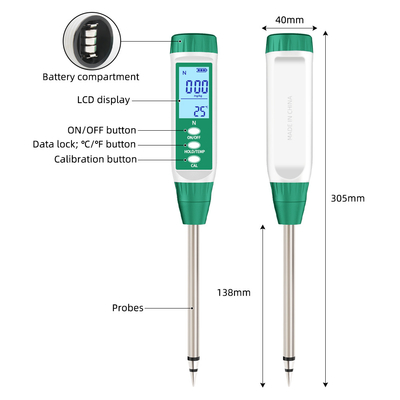 LED-Npk-Bodenprüfer mit Digitalbereich von 0-1999mg/Kg