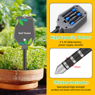 6 in 1 YIERYI Pflanzen digitaler Bodenmesser mit LCD-Display