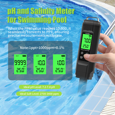 YIERYI YG-9909 Digital 5 in 1 Wasserqualitätsprüfer Hochpräzisions-PH-Tester für Bauernhof