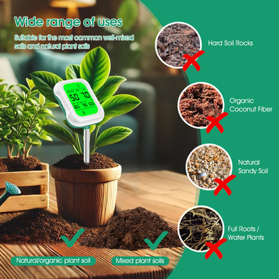 Yieryi 7-in-1-Bodenprüfer   Multifunktionale Bodenfeuchtigkeit, pH-Wert, Fruchtbarkeit, Temperatur, Licht, Feuchtigkeit und Umgebungstemperaturmessung für Gartenbau, Landwirtschaft und Gartenbau