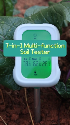 Yieryi 7-in-1-Bodenprüfer YY-1066L  professional Bodenprüfung für pH-Wert, Feuchtigkeit, Lichtintensität und Temperatur, Fruchtbarkeit, Luftfeuchtigkeit, Umgebungstemperatur