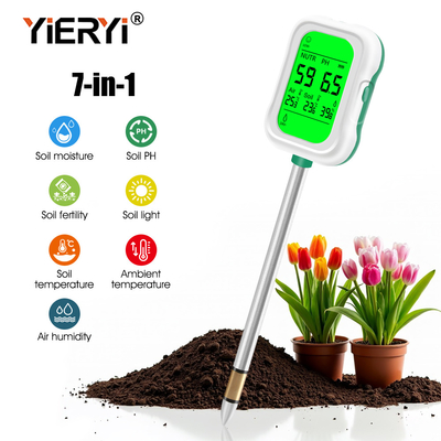 YY-1066L Yieryi 7-in-1-Bodenprüfer ¢ umfassendes Bodenprüfgerät für pH, Feuchtigkeit, Temperatur, Licht und mehr