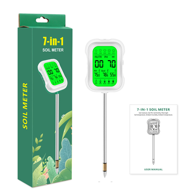 Yieryi YY-1066L 7-in-1-Bodenprüfer für die Messung von pH-Wert, Feuchtigkeit, Fruchtbarkeit, Temperatur und Licht und mehr für Gartenarbeit und Landwirtschaft