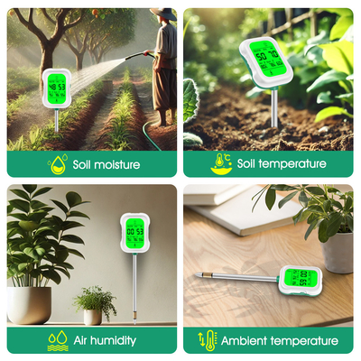 Yieryi YY-1066L 7-in-1-Bodenprüfer für die Messung von pH-Wert, Feuchtigkeit, Fruchtbarkeit, Temperatur und Licht und mehr für Gartenarbeit und Landwirtschaft
