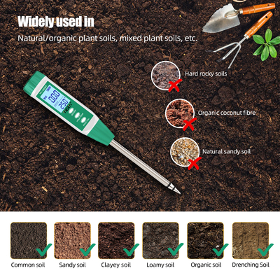 Yieryi YY-1066A Bodenprüfer. 3-in-1-Boden-EC, Feuchtigkeits- und Temperaturzähler. Ideal für Landwirtschaft, Gartenarbeit und Gewächshäuser.