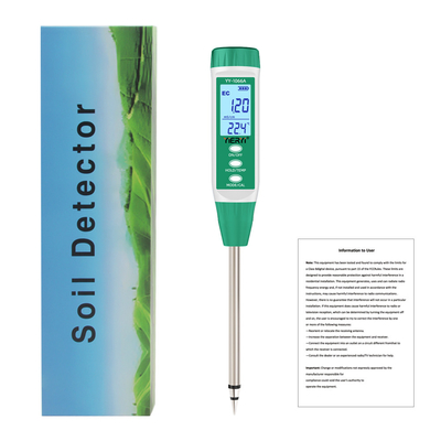 Yieryi YY-1066A Bodenprüfer. 3-in-1-Boden-EC, Feuchtigkeits- und Temperaturzähler. Ideal für Landwirtschaft, Gartenarbeit und Gewächshäuser.