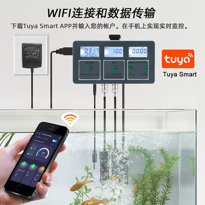 8-in-1 Smart WiFi Wasserqualitätsprüfer Fernüberwachung Ideal für Aquarien, Pools, Labore und Trinkwasser