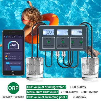 Professionelles Wasserprüfgerät 8 in 1 umfassende Analyse Smart APP-Steuerung hochgenaue Sensoren
