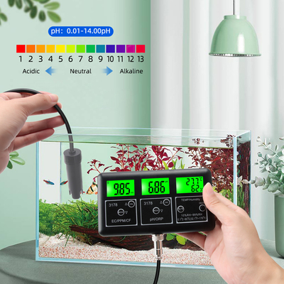 Mehrparameter RS485 Wasserprüfgerät pH EC TDS ORP Temp RH Meter