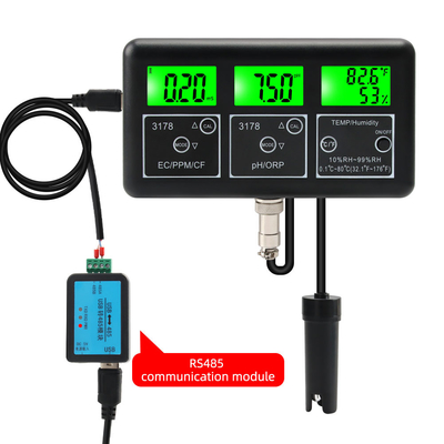 Professionelles Wasserqualitätsüberwachungssystem 7-in-1 RS485 Sensor mit LCD