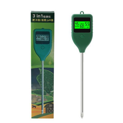 Drei in einem Bodendetektor, pH-Säure-Meter, Bodenfeuchtigkeitsmessgerät, Fruchtbarkeitsmesser für Blumen und Pflanzen in Topf