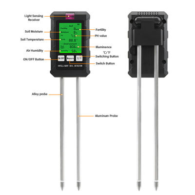Vielseitiger 6-IN-1 Bodentester - Komplettlösung für das Pflanzen-Gesundheitsmanagement