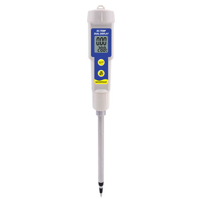 Boden-EC- und Temperaturprüfer - 2-in-1-wasserdichtes Meter mit 0,00 - 4,00 mS/cm-Bereich für Garten-, Hydroponik- und Innenpflanzen