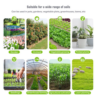 6 in 1 Bodenprüfgerät. Feuchtigkeit/pH/Fertilität/Sonnenlicht/EG/Temp Meter für Garten-, Farm- und Innenpflanzen