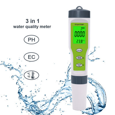 3 - in - 1 Wasserqualitätsprüfer - pH/EC/Tempometer mit ATC für Zuhause, Aquarium und Labor