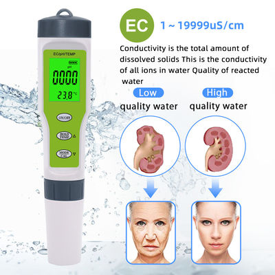 3 - in - 1 Wasserqualitätsprüfer - pH/EC/Tempometer mit ATC für Zuhause, Aquarium und Labor