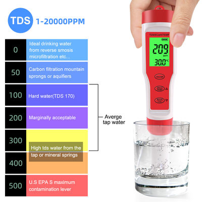 4 - in - 1 Wasserqualitätsprüfer - pH/EG/TDS/Tempometer für Aquakultur, Trinkwasser und Labor