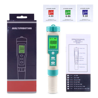 7 - In - 1 Wasserqualitätsprüfer EC/Salzgehalt/TDS/Temp/pH/ORP/S.G. Meter für Aquakultur zu Hause