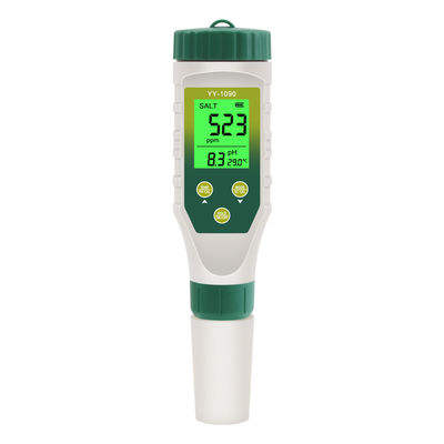 5-in-1 Wasserqualitätsprüfer PH/TDS/EC/Salzgehalt/Temperaturmessgerät für Aquakultur, Trinkwasser, Labor