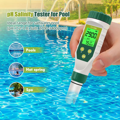 5-in-1 Wasserqualitätsprüfer PH/TDS/EC/Salzgehalt/Temperaturmessgerät für Aquakultur, Trinkwasser, Labor