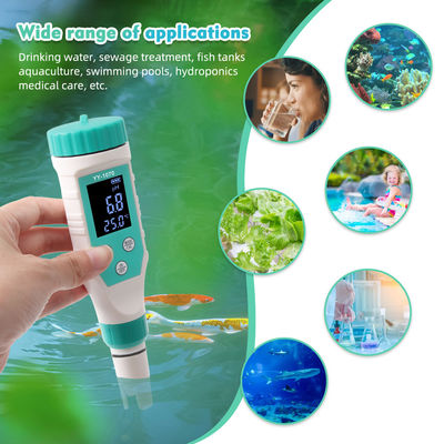 7-in-1 Wasserqualitätsprüfer - FAC/pH/ORP/Salinität/TDS/EC/Temperaturmessgerät für Aquakultur, Haushalt & Labor