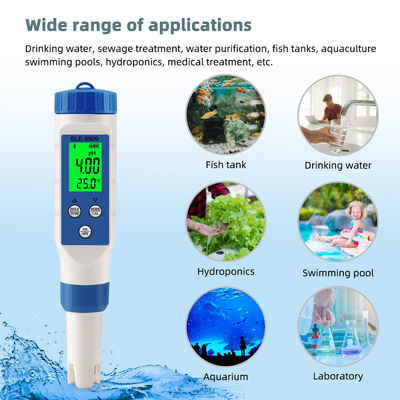 Smart 5 in 1 Bluetooth-Wasserqualitätsprüfer - pH/TDS/EC/Salz/Tempometer für Zuhause, Aquakultur und Hydrokultur