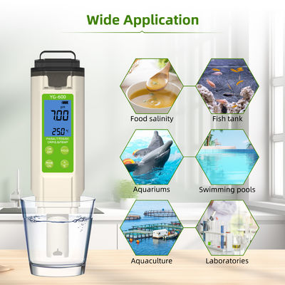 7-in-1-Wasserprüfer PH / TDS / EC / ORP / S.G / Salz / Temperaturmesser für Hauspool-Labormessungen