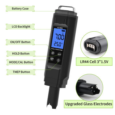 Professioneller 5-in-1-Wasserprüfer PH / Salz / TDS / EC / Temperaturmesser für Aquarien-Pool-Haus
