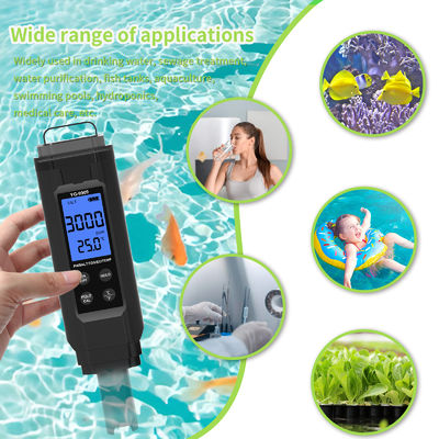 Professioneller 5-in-1-Wasserprüfer PH / Salz / TDS / EC / Temperaturmesser für Aquarien-Pool-Haus