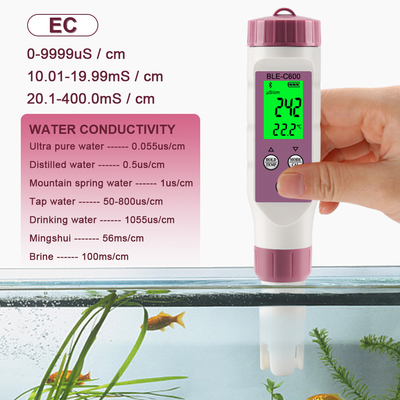 Digitale Wasserqualitätsmessgeräte mit 6 in 1, pH/EG/TDS/ORP/Salz/Temperatur Trinkwasserprüfer