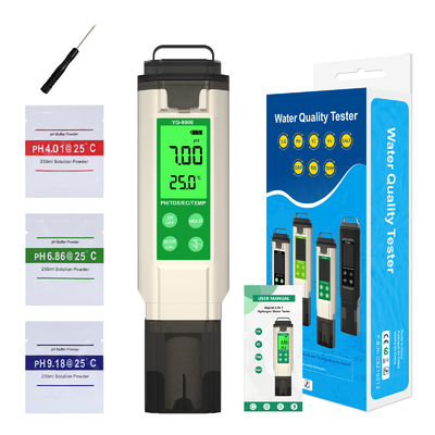 PH TDS EC TEMP Tester Stift Wasserqualitätsprüfer mit Hintergrundbeleuchtung