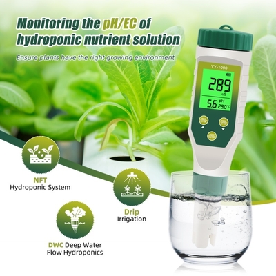 5-in-1-Mehrparameter-PH-Meter mit Hintergrundbeleuchtung für Labor-Aquarien PH TDS Salzgehalt EG-Temperaturmessgerät