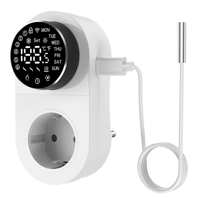 Smart Tuya WiFi-Thermostat-Stecker mit Timersensor-Touchsteuerung