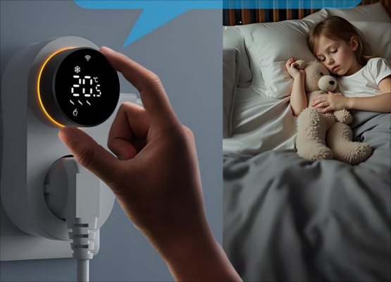 Smart Tuya WiFi-Thermostat-Stecker mit Timersensor-Touchsteuerung