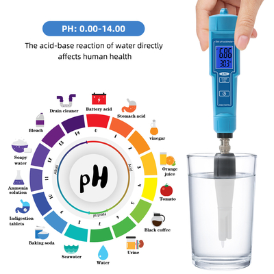 Automatische Kalibrierung pH-Meter Austauschbare Sonde für die Hydroponik Boden Käse Fleisch Laborwasser