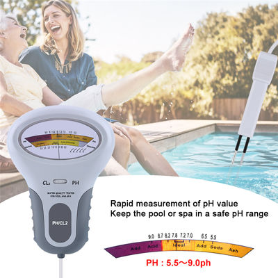 CL2 Tester 2 in 1 Wasserqualität PH & Chlor PC-102 - Wasserqualitäts-Testgerät für Schwimmbäder & Aquarien
