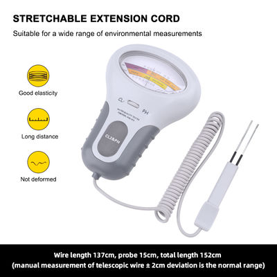 CL2 Tester 2 in 1 Wasserqualität PH & Chlor PC-102 - Wasserqualitäts-Testgerät für Schwimmbäder & Aquarien