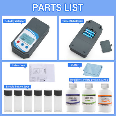 Tragbares digitales Trübungsmessgerät 0-1000 NTU ±0,8% Genauigkeit