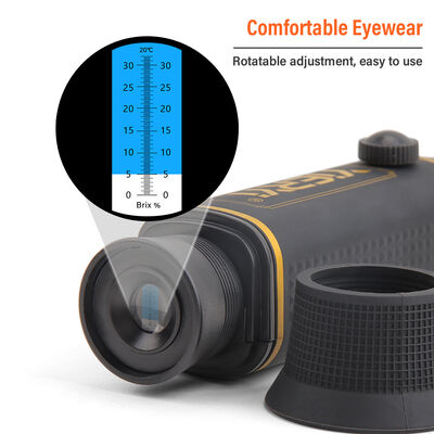 Yieryi Dual-Scale Brix 0-32% & SG 1.000-1.120 Refraktometer mit ATC und hochwertigem optischem Glasprisma für Bierbrauen und Weinbereitung