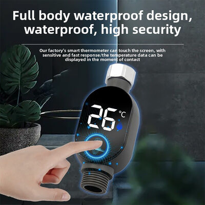 YIERYI Smart Shower Thermometer mit LED-Digitaldisplay und farbcodierten Temperaturwarnungen für die Sicherheit im Bad