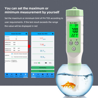 Professional 3-in-1 Digital pH Meter with Bluetooth Mobile App for High Accuracy 0.1 pH Water Quality Testing