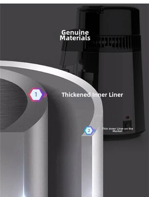 Fuyao K40107 750W 4L Kapazität SUS304 Edelstahl Destilliertwasserbereiter für Zuhause, Labor & Zahnmedizin