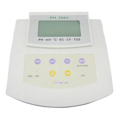 YIERYI PH-2603 6-in-1 Multifunktions-Benktop-PH-Meter mit einer pH-Genauigkeit von 0,01 für die Laborwasserqualitätsprüfung