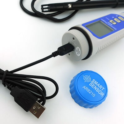 Hohe Genauigkeit ±0,3 mg/l Sauerstoffmessgerät mit IP55 wasserdichtem Design und wiederaufladbarem Akku für Aquarien und Labore