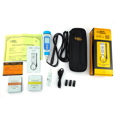 Hohe Genauigkeit ±0,3 mg/l Sauerstoffmessgerät mit IP55 wasserdichtem Design und wiederaufladbarem Akku für Aquarien und Labore