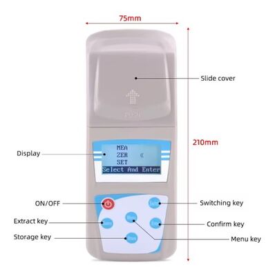 Tragbares Photometer für Restchlorid zur Wasserqualitätsprüfung mit einem Bereich von 0 - 5 mg/L
